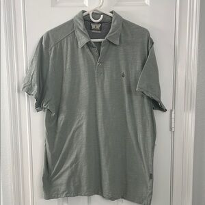 Volcom Men's Green Polo Shirt